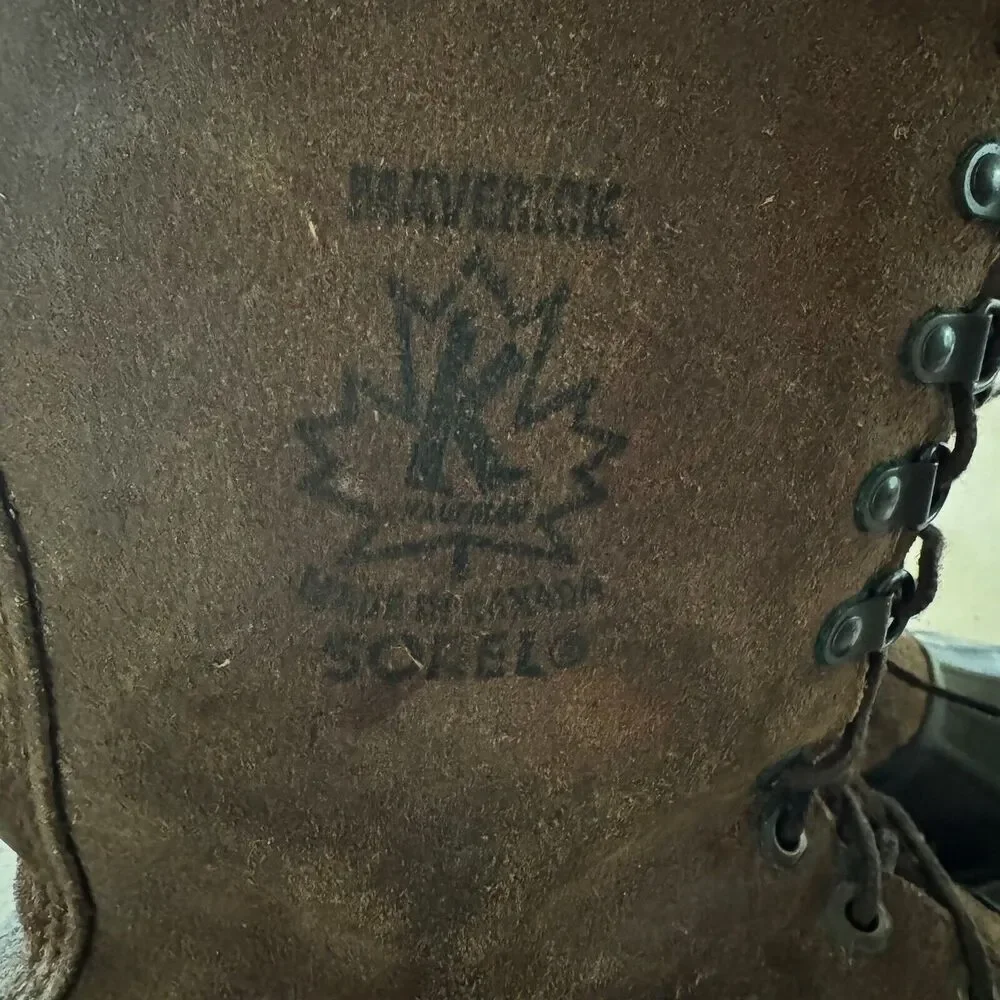 SOREL Mavericks‎ WINTER BOOTS Mens 7 Felt Lined LEATHER & RUBBER Snow CANADA